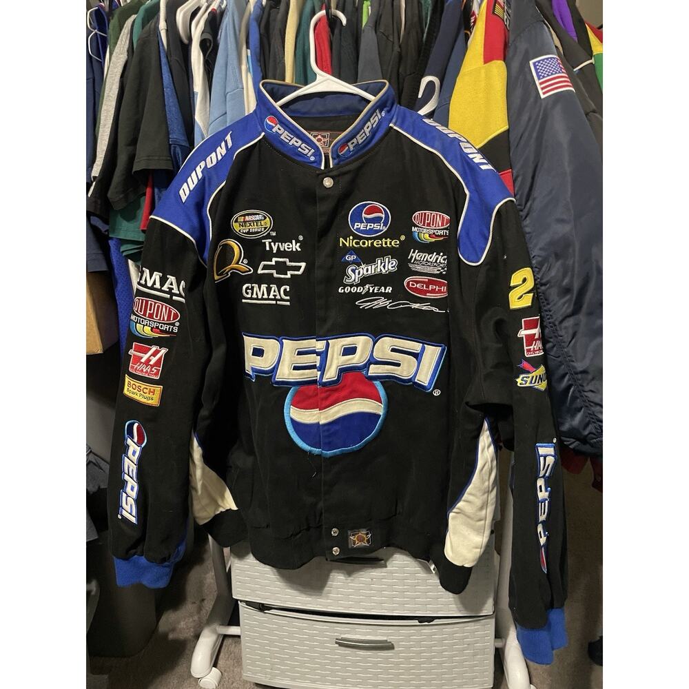 Size 2XL- Chase Authentics Jeff Gordon #24 Men Pepsi Racing Race Jacket NASCAR
